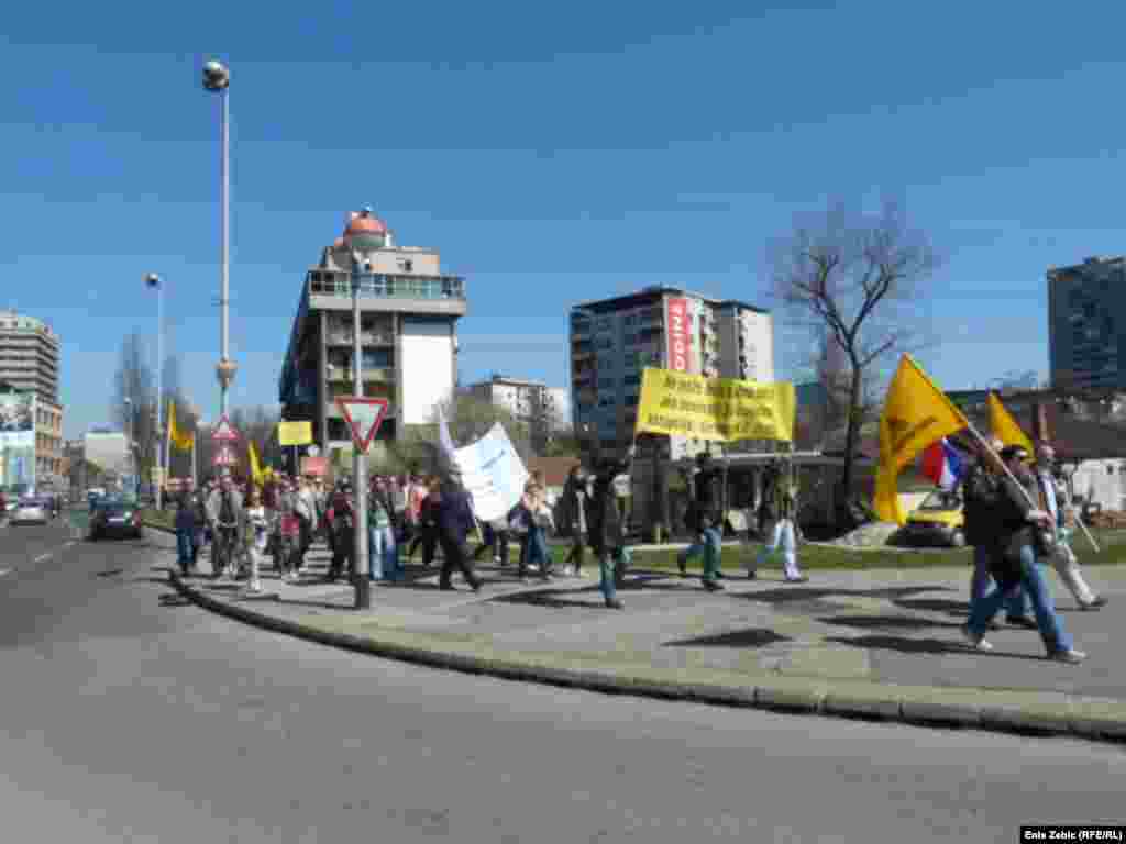Prosvjed podrške kolegama u Večernjem listu, 25. ožujak 2011, fotografije Enis Zebić