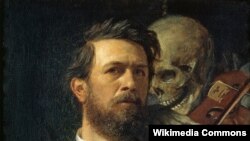Арнольд Бёклін, «Аўтапартрэт са Сьмерцю, якая грае на скрыпцы» (1872)