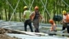 Moldova, Workers at one of the construction sites on the Chișinău–Vulcănești high-voltage line