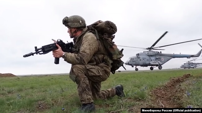 Украина. Крым. Учения российской армии на полигоне Опук, апрель 2021 года