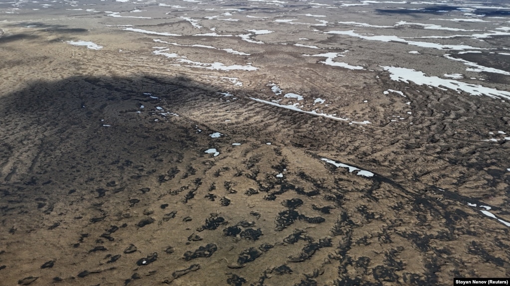 Një tjetër pamje nga lart e zonës së vullkanit Askja në Parkun Kombëtar Vatnajokull, më 10 gusht 2024.