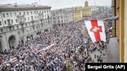 Під час маршу Нової Білорусі. Мінськ, 23 серпня 2020 року