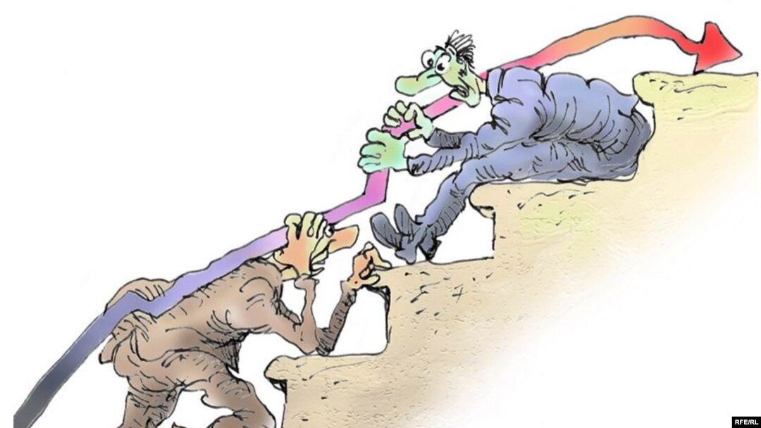 کاریکاتوری از کارتونیست روس، میخائیل زلاتکوفسکی، ۲۶ مارس ۲۰۱۰.