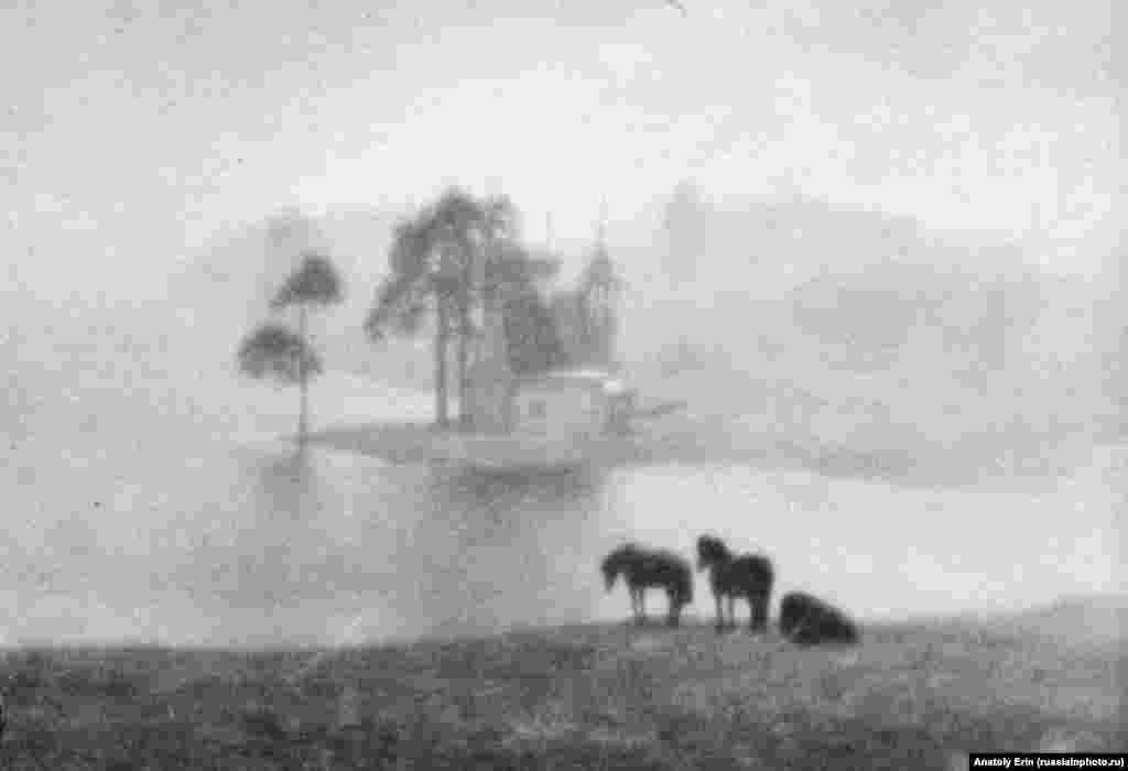 The last snow of the year in the isolated northern village of Glazovo on May 5, 1990.