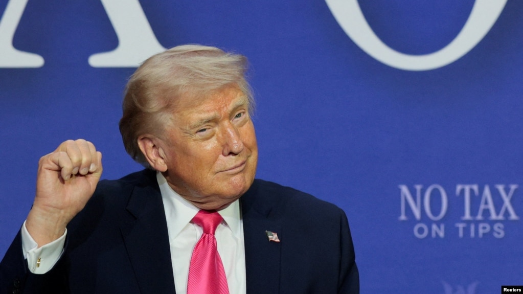 دونالد ترامپ رئیس‌جمهور ایالات متحده در لاس وگاس