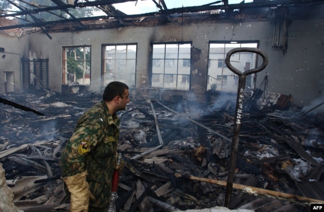 At least 334 people, mostly children, were killed in the bungled Beslan rescue operation. Terror Attacks