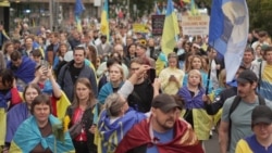 Українці під час ходи у Берліні на День незалежності України. 24 серпня 2025 року 