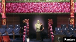 Sala unde se acordă premiile Nobel la Stockholm.