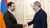 Armenia - Prime Minister Nikol Pashinian (R) meets with Iranian Ambassador Seyed Kazem Sajjad in Yerevan, 8 June 2018.