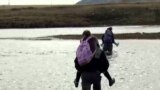 Wading To School In Irkutsk