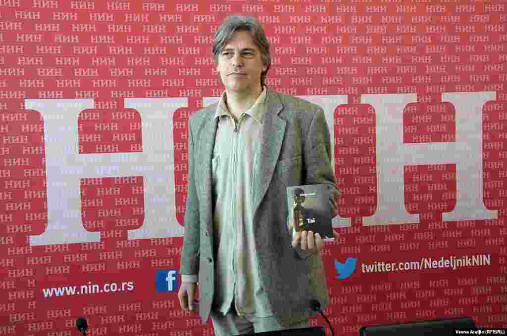 Srbija - Goran Gocić, dobitnik NiN-ove nagrade za književnost, Beograd, 13. januar 2014. Foto: RSE / Vesna Anđić