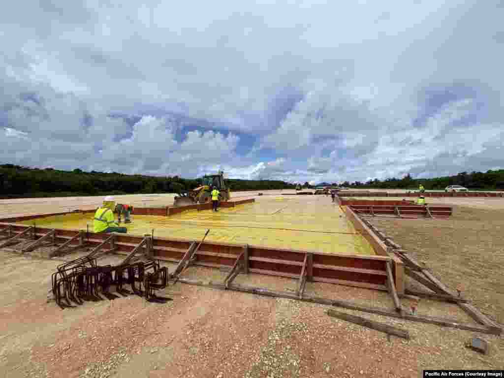 An airfield on Tinian being reconstructed by military engineers in a photo released on September 30.Today, amid tensions between the US and China over Beijing’s threats toward Taiwan, Tinian has been picked as one of several World War II-era military bases to be refurbished as part of a strategy of “force dispersal” in the Pacific.