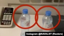 German investigators found traces of the military-grade nerve agent used to poison Aleksei Navalny on one of the water bottles recovered from his hotel room in the Siberian city of Tomsk.