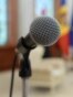 Moldova, press conference, microphone