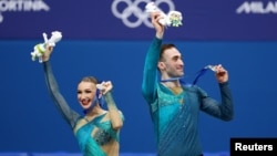 Лука Берулава мен Анастасия Метелкина Грузияға қысқы олимпиаданың алғашқы медалін алып берді. Милан. 16 ақпан 2026 жыл.