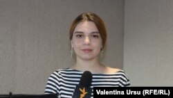 Vlada Ciobanu în studioul Europei Libere