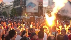 Serbian Right-Wing Supporters Protest Ahead Of Elections