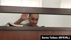 Maks Boqaev in a court in Atyrau in June