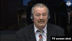 Defence witness Nikola Vračar during the trial of Ratko Mladic