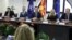 Ministar spoljnih poslova i spoljne trgovine Timčo Mucunski (u sredini) na radnom doručku sa ambasadorima zemalja članica Evropske unije, Skoplje, 15. januara 2025.