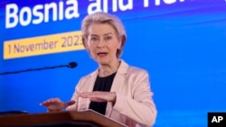 Šefica Evropske komisije Ursula von der Leyen u Sarajevu 8. novembra 2023.