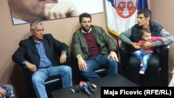 Pres-konferencija Olivera Ivanovića i Aleksandra Šapića, Mitrovica