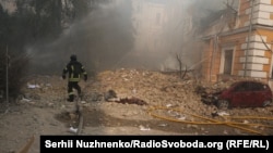 Наслідки російської атаки по будівлі Академії наук. Київ, 28 вересня 2026 року