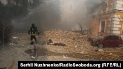 Наслідки російської атаки по будівлі Академії наук. Київ, 28 вересня 2026 року