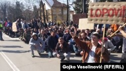 Ilustrativna fotografija - sa protesta radnika željeznice u martu 2017.