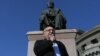 Armenia - Opposition leader Vazgen Manukian addresses supporters at Liberty Square in Yerevan, February 12, 2021