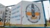 A 2018 photo of a billboard at the military garrison located near the village of Nyonoksa, in Arkhangelsk.