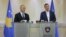 Kryeministri i Kosovës, Ramush Haradinaj dhe kryetari i Kuvendit, Kadri Veseli gjatë një konference të përbashkët për media. Foto nga arkivi 