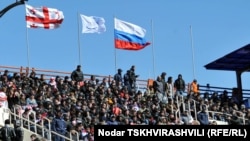 Georgia -- The Georgian rugby team has defeated Russia 46:0 in the fifth tour of the 2012 European National Cup, Tbilisi, 17Mar2012