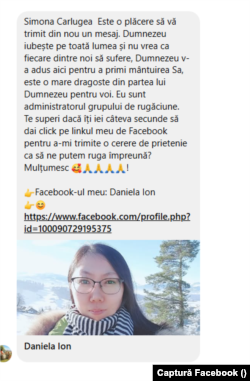 Invitațiile la predici curg pe toate conturile de WhatsApp și Messenger pe care am intrat în legătură cu membrii sectei.