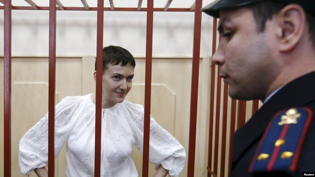 Надежда Савченко в зале суда