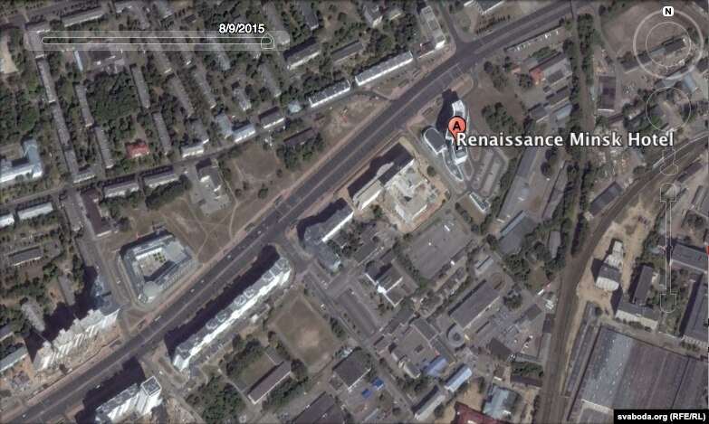 Belarus - photo of Minsk from satellite, Google Maps