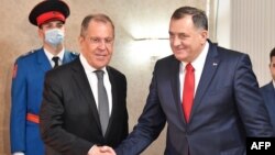 Serghei Lavrov și Milorad Dodik la Sarajevo, 14 decembrie 2020