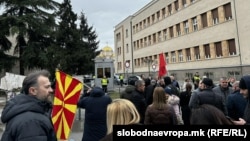 Протест на ССМ пред Собранието на РСМ, Скопје, 10 февруари 2026 година