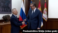 Sastanak predsednika Srbije Aleksandra Vučića i ambasadora Rusije u Srbiji Aleksandra Bocan-Harčenka u Beogradu, 5. marta 2026.