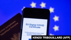 Izgled digitalnog COVID sertifikata na telefonu, jun 2021. 