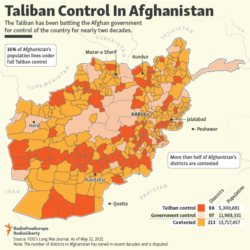 Infographic - Taliban Control In Afghanistan - Updated May 21, 2021