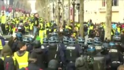 Parisdə etirazçılarla polis yenə toqquşub