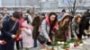 Bosnia and Herzegovina, Sarajevo, more than one hundred citizens gathered in silence to place flowers in front of the state parliament.