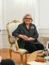 Presidentja e porsazgjedhur e Kosovës, Justina Shiroka Pula, e pret në takim në zyrën presidenciale kryeministrin Albin Kurti, i cili e kishte propozuar atë për kreun e shtetit, në Prishtinë, Kosovë, 8 tetor 2026.