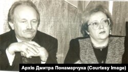 Вячаслаў Чарнавол і Алена Банадарэнка, 1997 год.