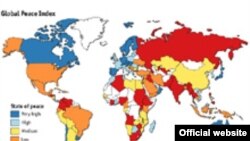 Global Peace Index характеризует уровень насилия в странах и регионах мира