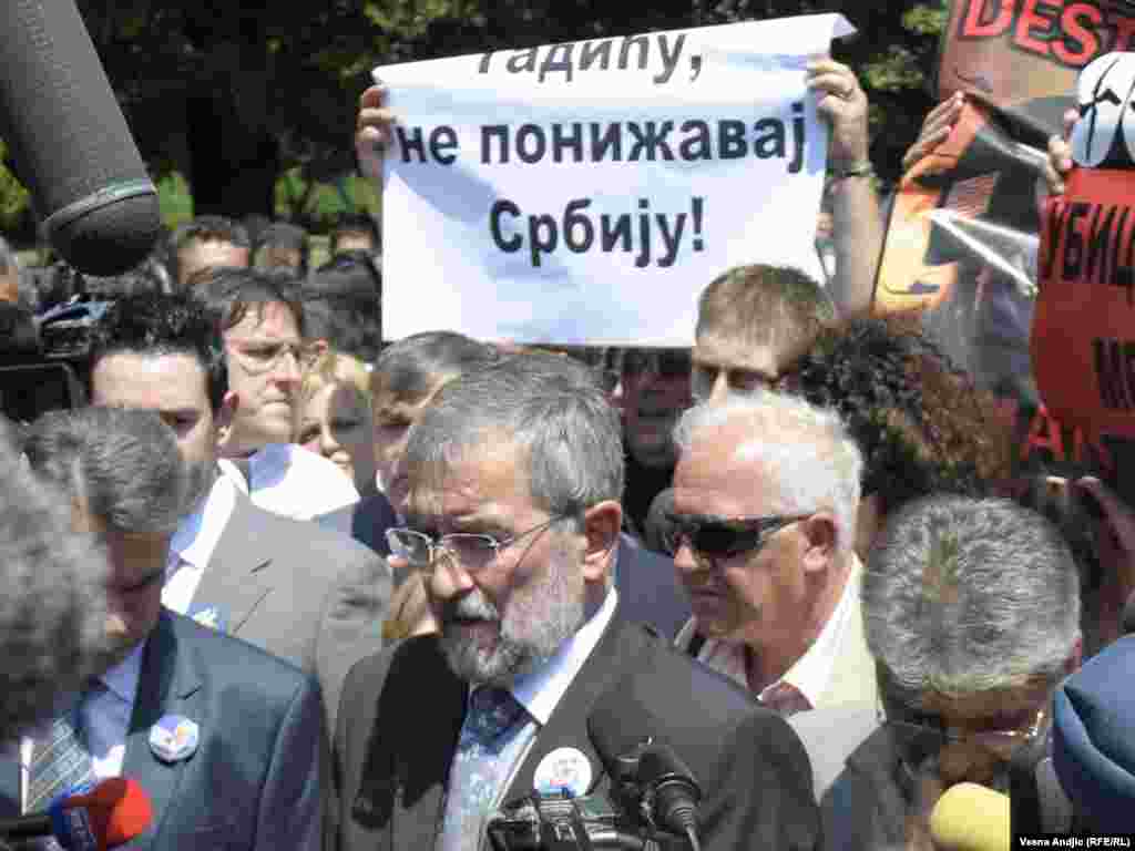 Protesti SRS-a protiv NATO-a, Beograd, 13. juni, Foto: RSE/Vesna Anđić