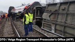 Вагоны, сошедшие с рельсов в Ульяновской области, 3 апреля 2026 года