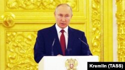 Președintele Vladimir Putin, la ceremonia de la Kremlin, 18 mai 2021