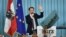 Sebastian Kurz după anunțul victoriei sale în alegerile din Austria